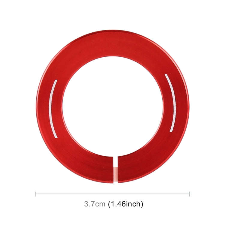Car Engine Start Key Push Button Ring Trim Sticker for Infiniti (Red)