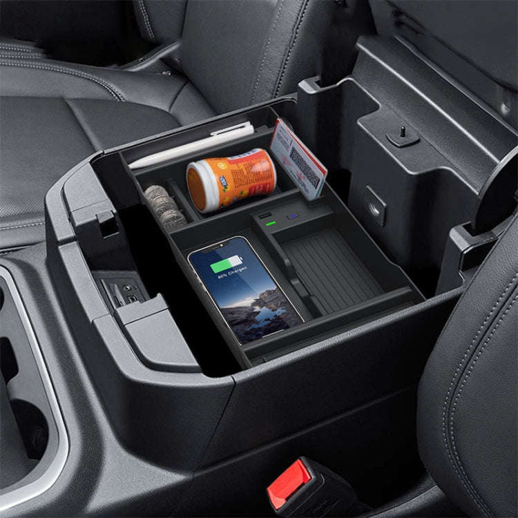 Car Qi Standard Wireless Charger 15W Quick Charging for Chevrolet Silverado 2019-2022, Left and R...