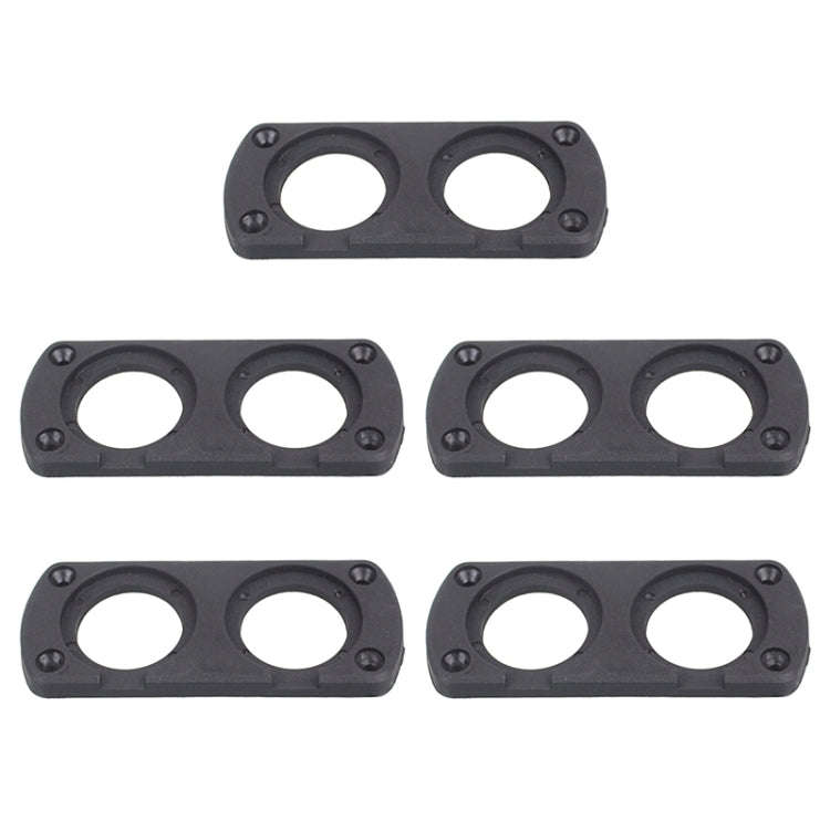 5 PCS 2-Hole Car Modified USB Charging Voltmeter Cigarette Lighter Panel