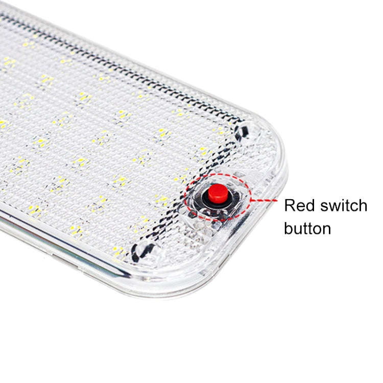 2 PCS ZS-3350 DC12-85V High Bright 48LEDs Lamp Beads Car Dome Light Cabin Light Bar