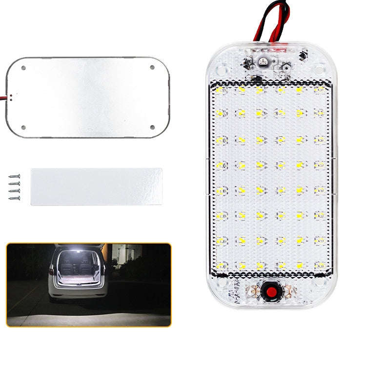 2 PCS ZS-3350 DC12-85V High Bright 48LEDs Lamp Beads Car Dome Light Cabin Light Bar