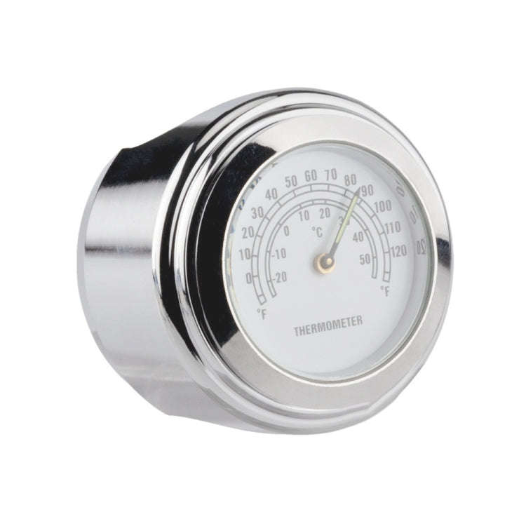 2 PCS Motorcycle 22-25mm Handlebar Thermometer (White)