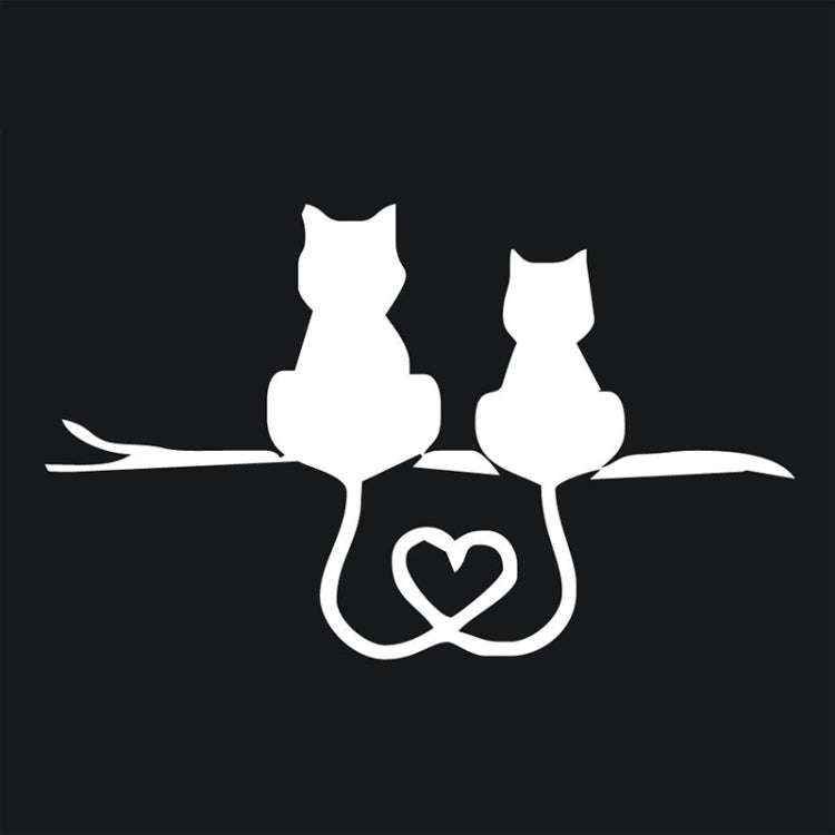 20 PCS Car Body Bumper Cat Vinyl Decal Window Sticker, Size: 17.8x10.8cm (White)