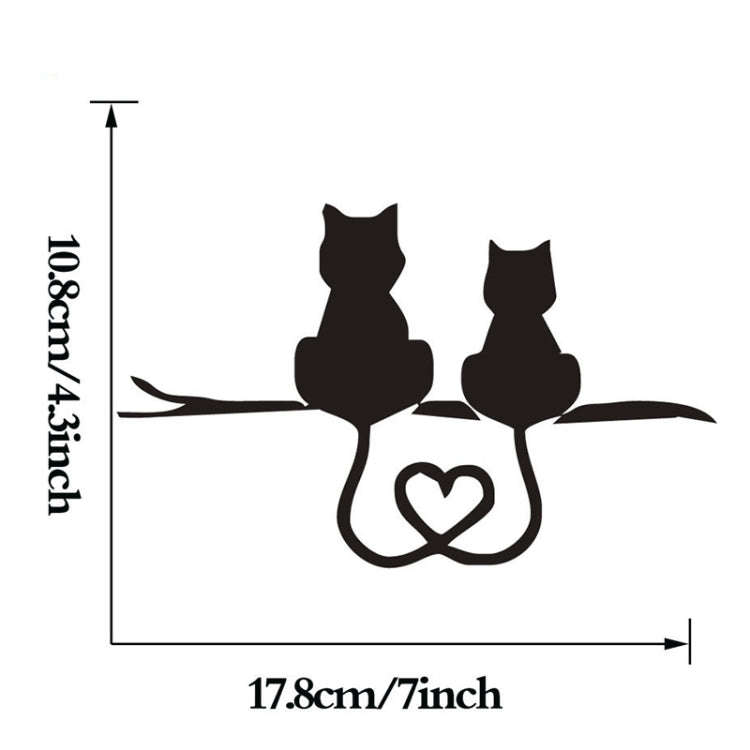 20 PCS Car Body Bumper Cat Vinyl Decal Window Sticker, Size: 17.8x10.8cm (White)