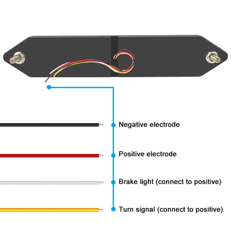 2 PCS Heavy Truck 100LED Two-color Running Water Light Guide Brake Steering Tail Rear Bumper Light