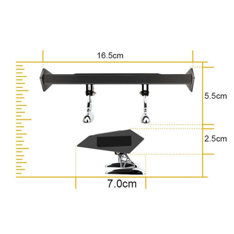 Car Mini Rear Wing with Light Solar Anti-collision Tail Light