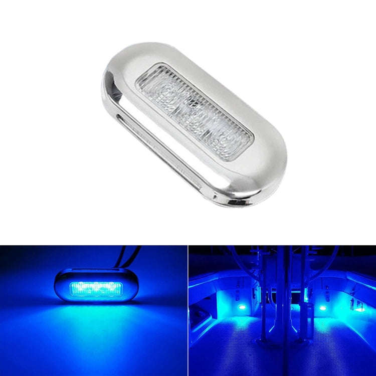MK-056 Ship / Yacht 3 inch 12V LED Waterproof Stainless Steel Underwater Light (Blue Light)