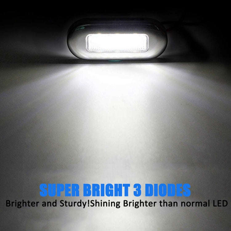 MK-056 Ship / Yacht 3 inch 12V LED Waterproof Stainless Steel Underwater Light (White Light)