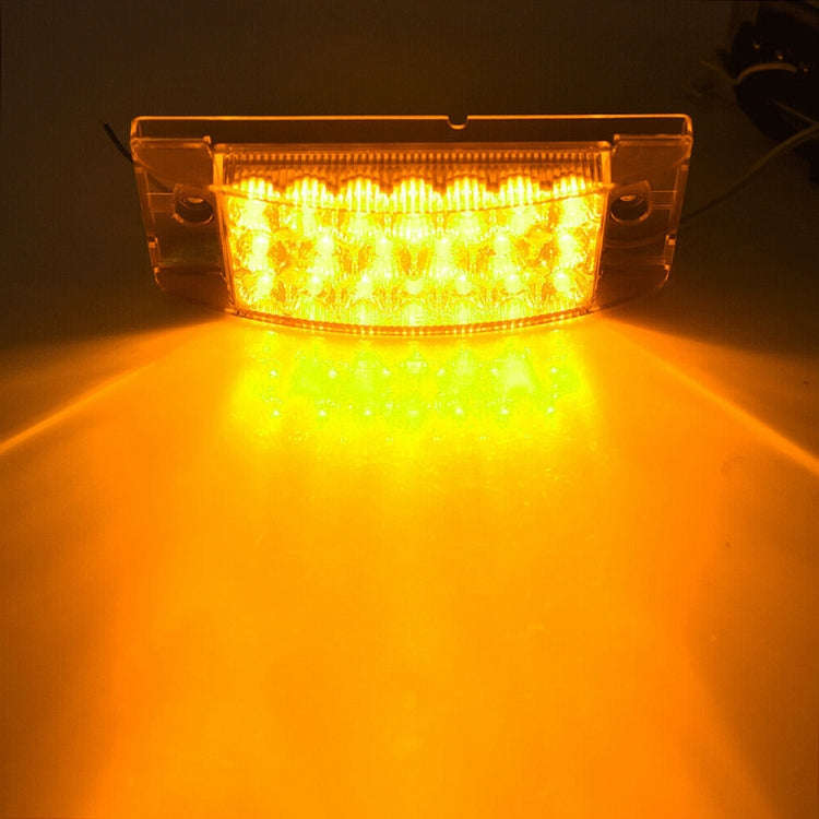 MK-142 DC12V-24V 21LEDs Car Tail Light Running Water Flashing Edge Light (Yellow Light)