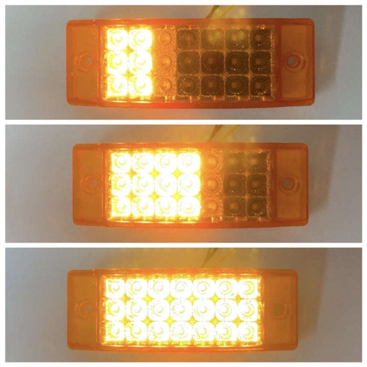 MK-142 DC12V-24V 21LEDs Car Tail Light Running Water Flashing Edge Light (Yellow Light)
