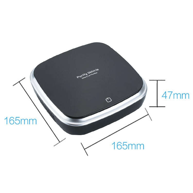 Car Solar Energy Negative Ion Smart USB Air Purifier (Black)