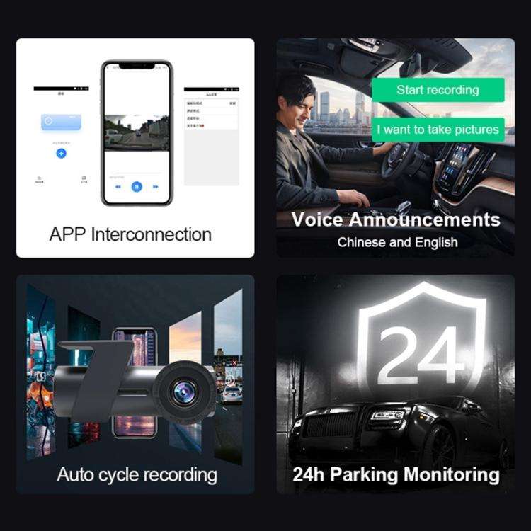 Car WiFi Single Camera Hidden 360 Degree Rotation Car Driving Recorder