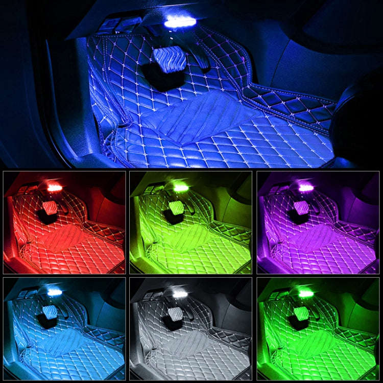 USB-C / Type-C Colorful Touch Switch Control Car Foot Hook And Loop Fastener Ambient Light