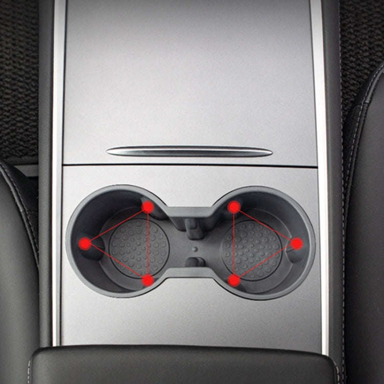 SHUNWEI SD-1054 Car Water Cup Holder for Tesla Model 3 / Y 2021-2022(Black)