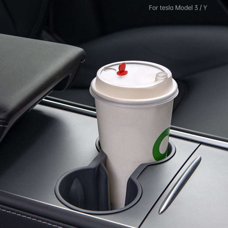 SHUNWEI SD-1054 Car Water Cup Holder for Tesla Model 3 / Y 2021-2022(Black)
