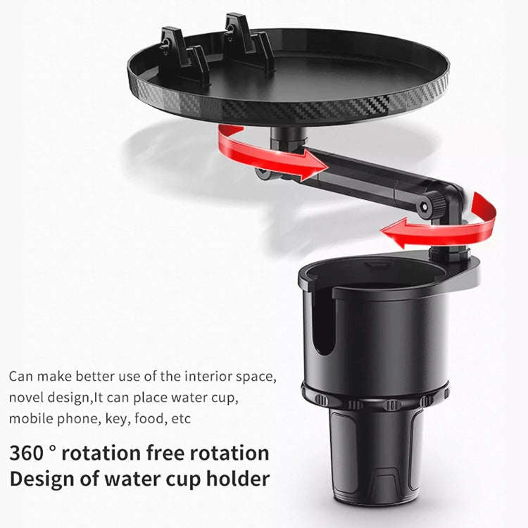 Car 360 Degree Rotation Water Cup Holder Multi-functional Dining Table