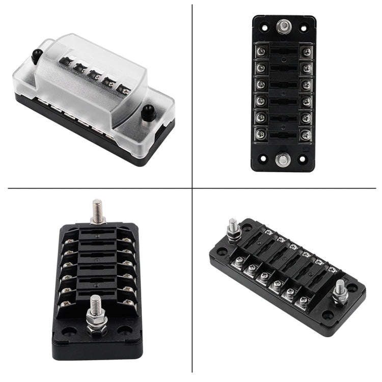 CS-978A1 FB1901 1 In 6 Out Independent Positive Negative Fuse Box without Fuse Piece for Auto Car...
