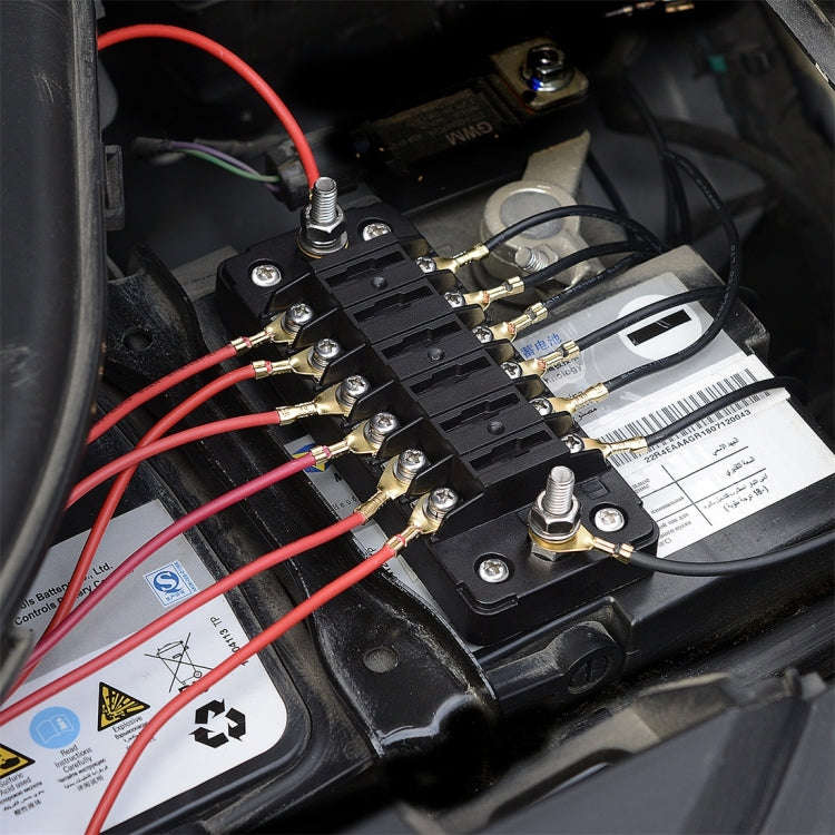 CS-978A1 FB1901 1 In 6 Out Independent Positive Negative Fuse Box without Fuse Piece for Auto Car...