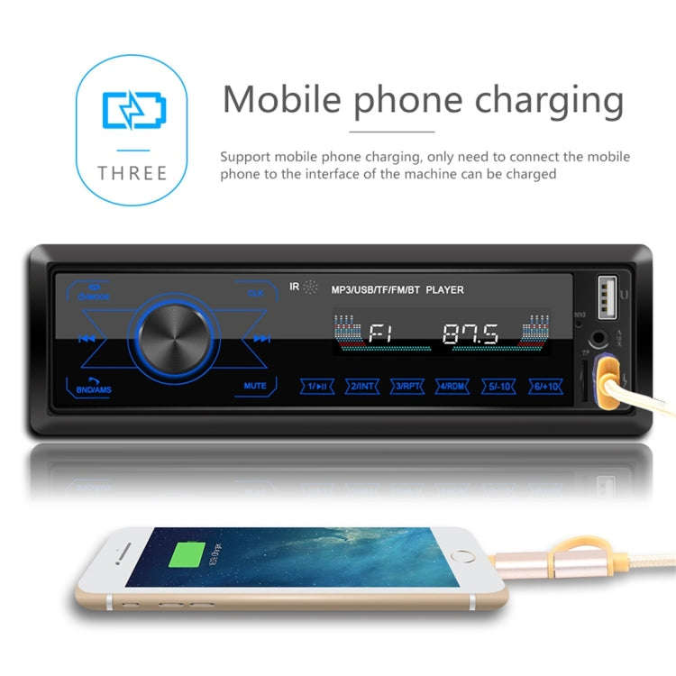 M10 12V Car Radio Receiver MP3 Player, Support Bluetooth Hand-free Calling / FM / USB / SD Card