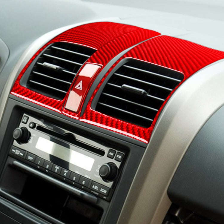 3 PCS Set for Honda CRV 2007-2011 Carbon Fiber Car Central Control Air Outlet Panel Decorative St...