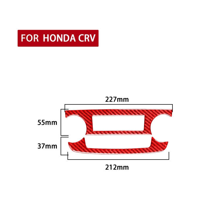 2 PCS Set for Honda CRV 2007-2011 Carbon Fiber Car Central Control CD Volume Switch Frame Decorat...