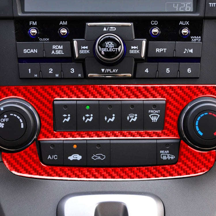2 PCS Set for Honda CRV 2007-2011 Carbon Fiber Car Central Control CD Volume Switch Frame Decorat...