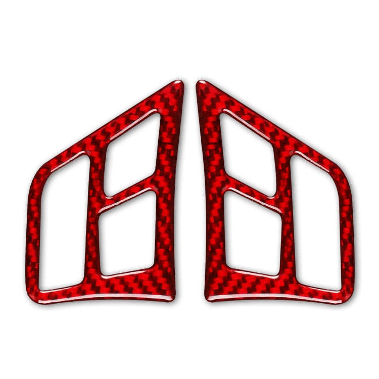 2 PCS Set for BMW 3 Series E90 Carbon Fiber Car Steering Wheel Button Frame Decorative Sticker,Le...