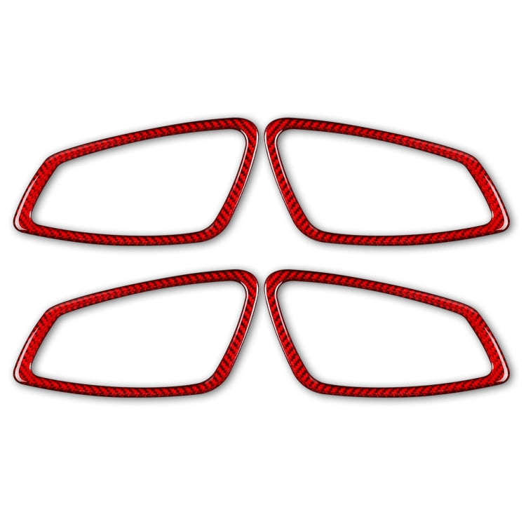 4 PCS Set for BMW 3 Series E90 Carbon Fiber Car Door Handle Decorative Sticker,Left and Right Dri...