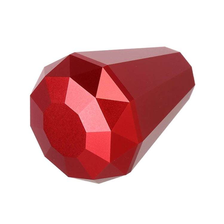 Universal Car Diamond Shape Metal Gear Shift Knob (Red)