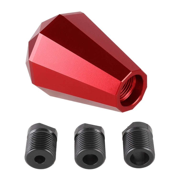 Universal Car Diamond Shape Metal Gear Shift Knob (Red)