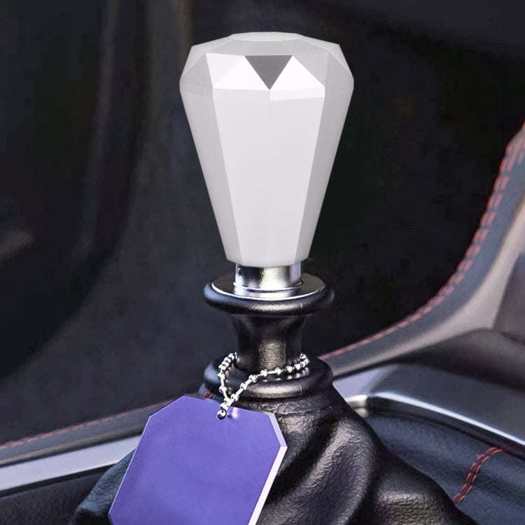 Universal Car Diamond Shape Metal Gear Shift Knob (Silver)