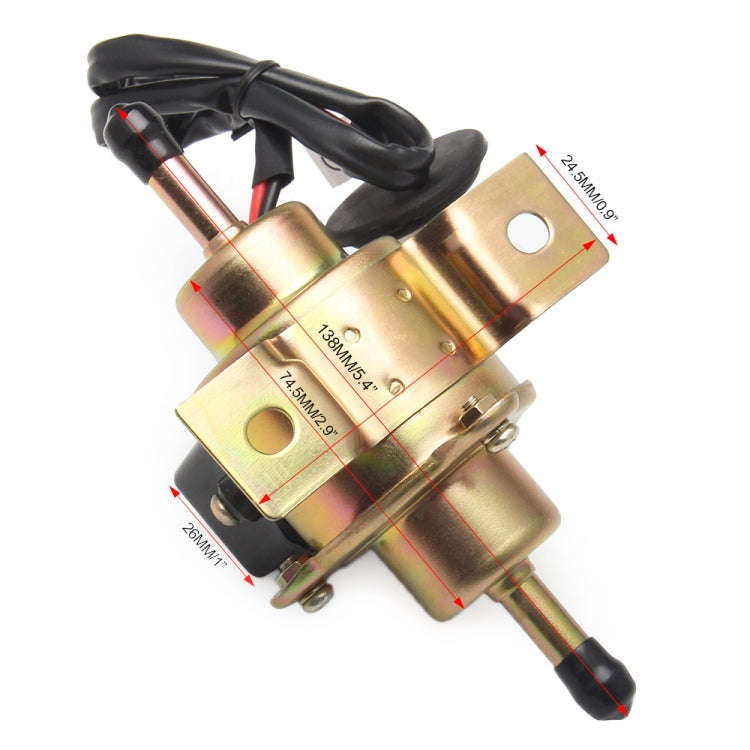 EP-500-0 12V Car modification Electric Fuel Pump(Gold)