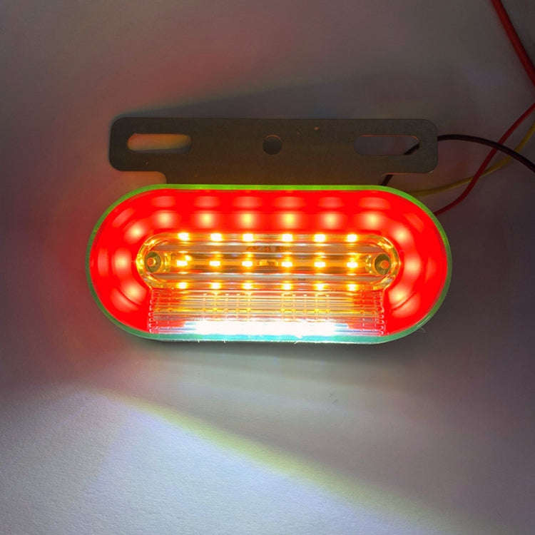 2 PCS 12V 12LED Car Oval Side Lamp(Red Light)