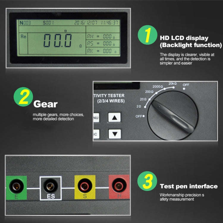 DUOYI DY4300 Higher Accuracy Digital Ground Resistance Tester