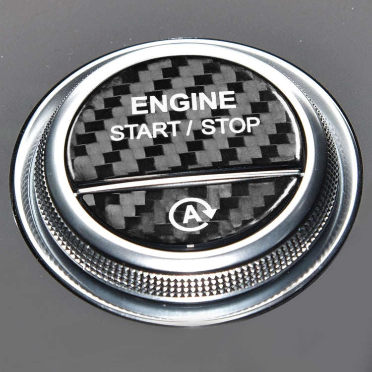 For Mercedes-Benz C/S Class 2022 Style Car Carbon Fiber One-click Start Button Decorative Sticker...