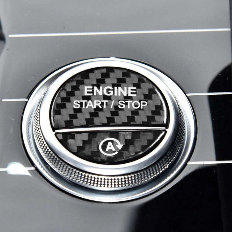 For Mercedes-Benz C/S Class 2022 Style Car Carbon Fiber One-click Start Button Decorative Sticker...