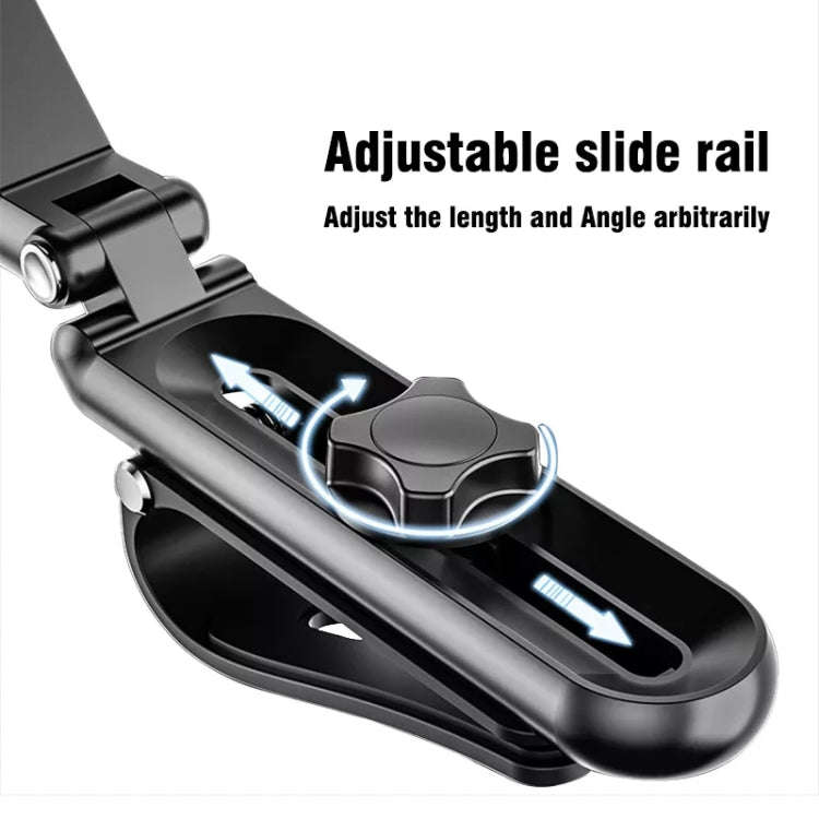 Multifunctional Car Sun Visor Rear Seat Mobile Phone Holder (Black)