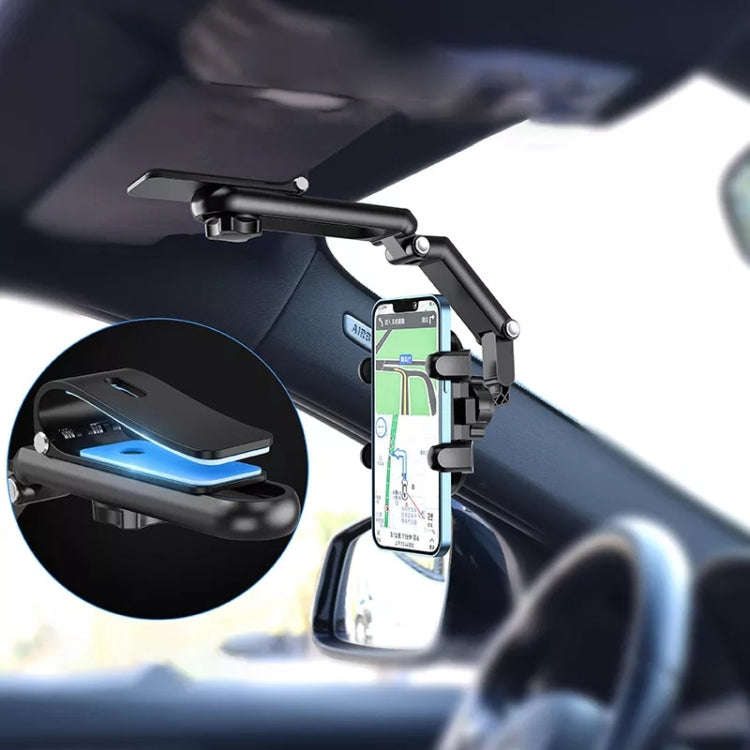 Multifunctional Car Sun Visor Rear Seat Mobile Phone Holder (Black)