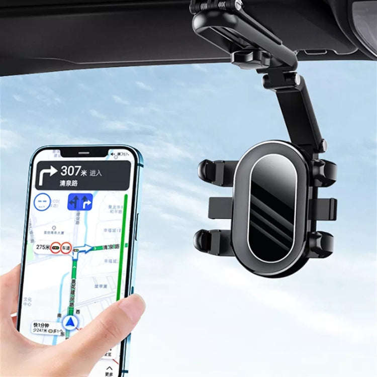 Multifunctional Car Sun Visor Rear Seat Mobile Phone Holder (Black)