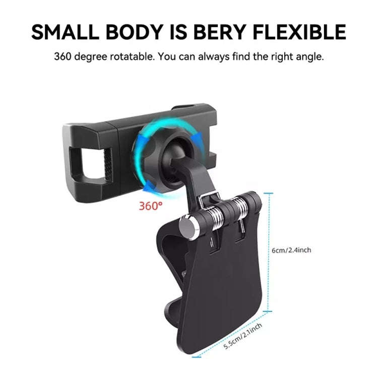 Multifunctional Car Sun Visor Rear Seat Mobile Phone Holder (Grey)