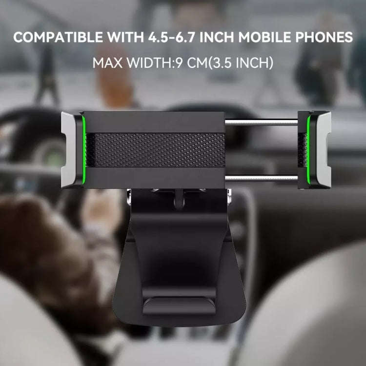 Multifunctional Car Sun Visor Rear Seat Mobile Phone Holder (Grey)