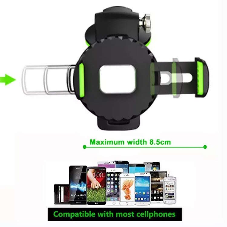 Multifunctional Car Center Console Dashboard Suction Cup Phone Holder (Green)