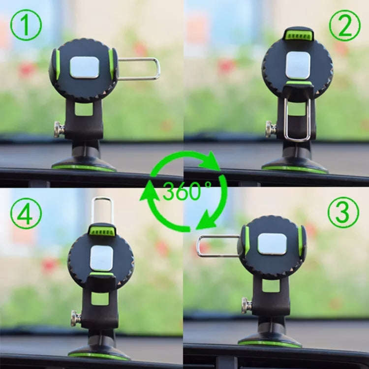 Multifunctional Car Center Console Dashboard Suction Cup Phone Holder (Green)