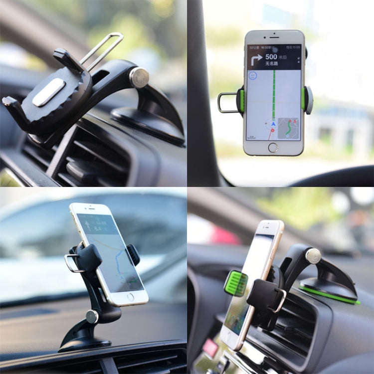 Multifunctional Car Center Console Dashboard Suction Cup Phone Holder (Green)