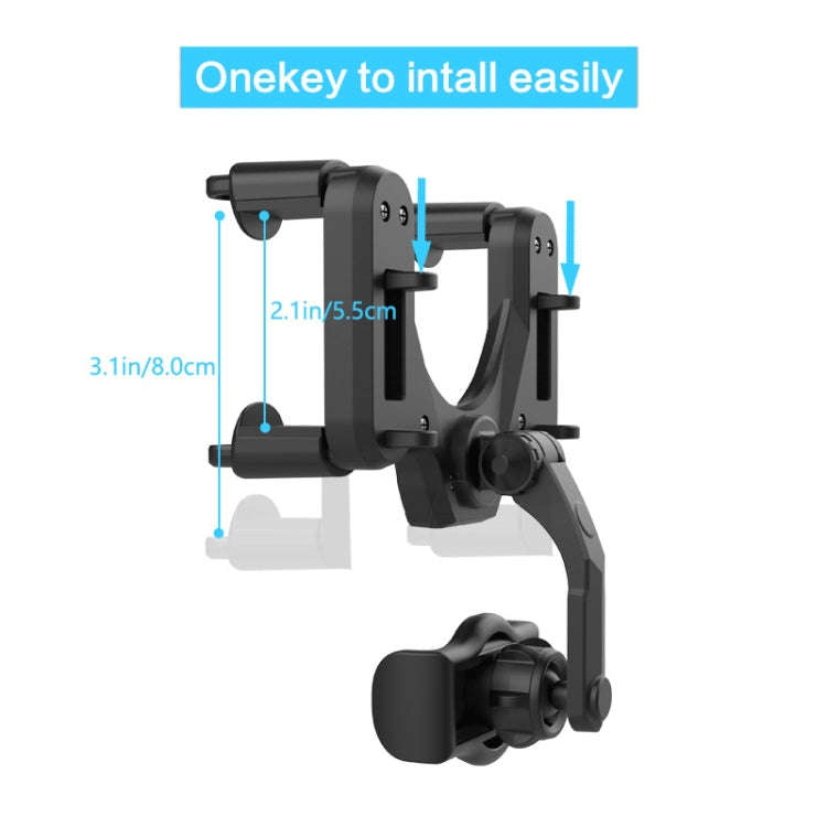 Car Rear Mirror Navigation Phone Holder (Green)