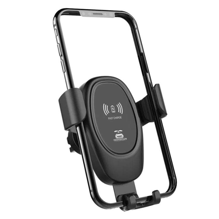 Car Wireless Charger Multifunctional Mobile Phone Wireless Charger Stand (Black)