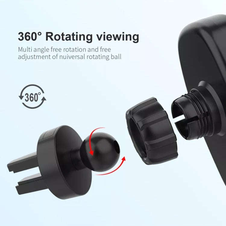 Car Wireless Charger Multifunctional Mobile Phone Wireless Charger Stand (Black)