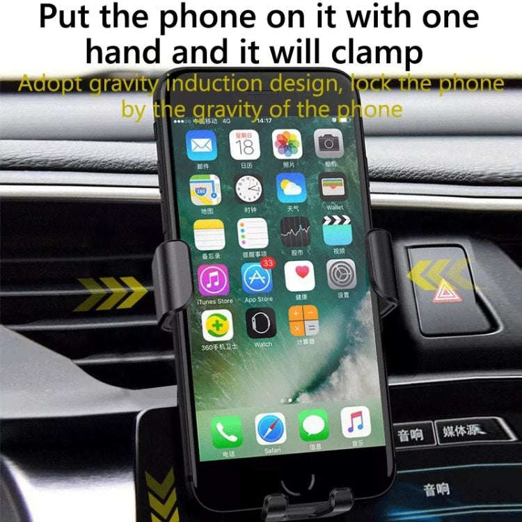 Car Wireless Charger Multifunctional Mobile Phone Wireless Charger Stand (Black)