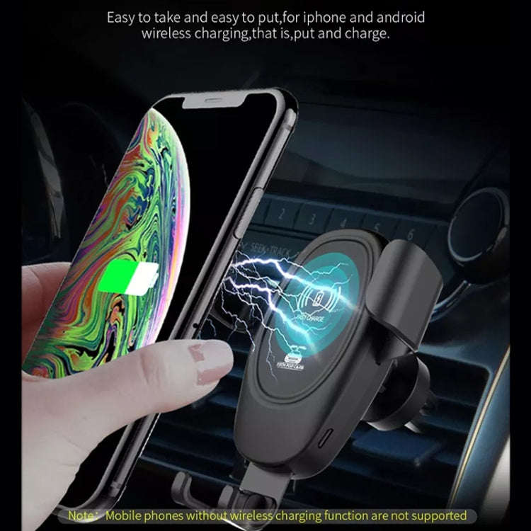 Car Wireless Charger Multifunctional Mobile Phone Wireless Charger Stand (Black)