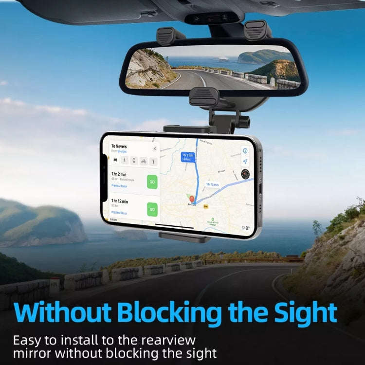 Car Rearview Mirror Phone Holder Universal Navigation Bracket